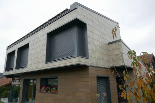 Chalet con fachada ventilada en Zaldibar